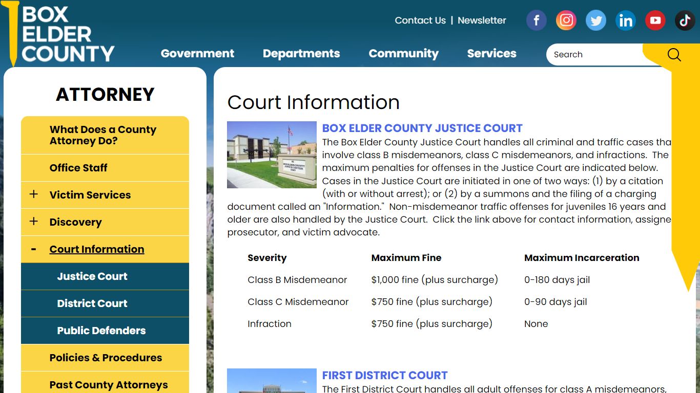 Court Information | Box Elder County Utah